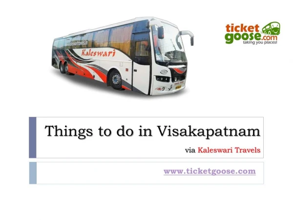 Things to do in Visakapatnam!