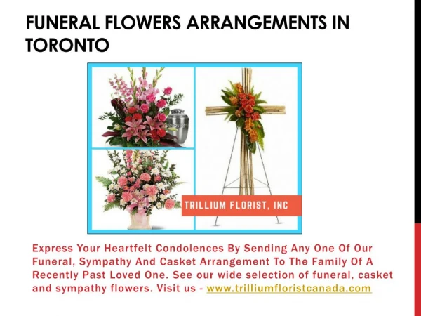 Best Funeral Flowers arrangements in Toronto - Flowers Delivery Toronto
