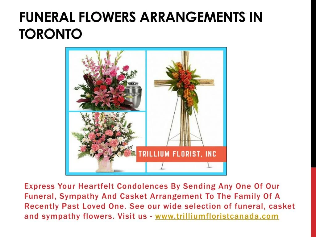 funeral flowers arrangements in toronto