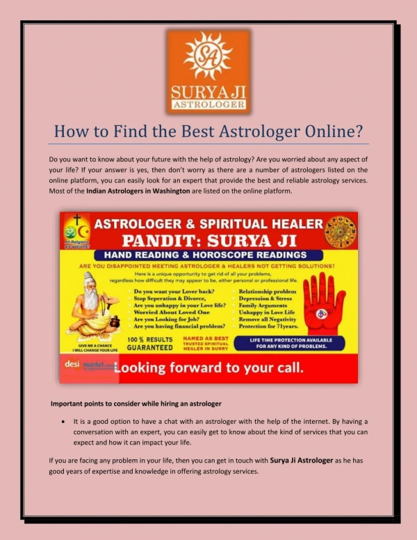 How to Find the Best Astrologer Online ?