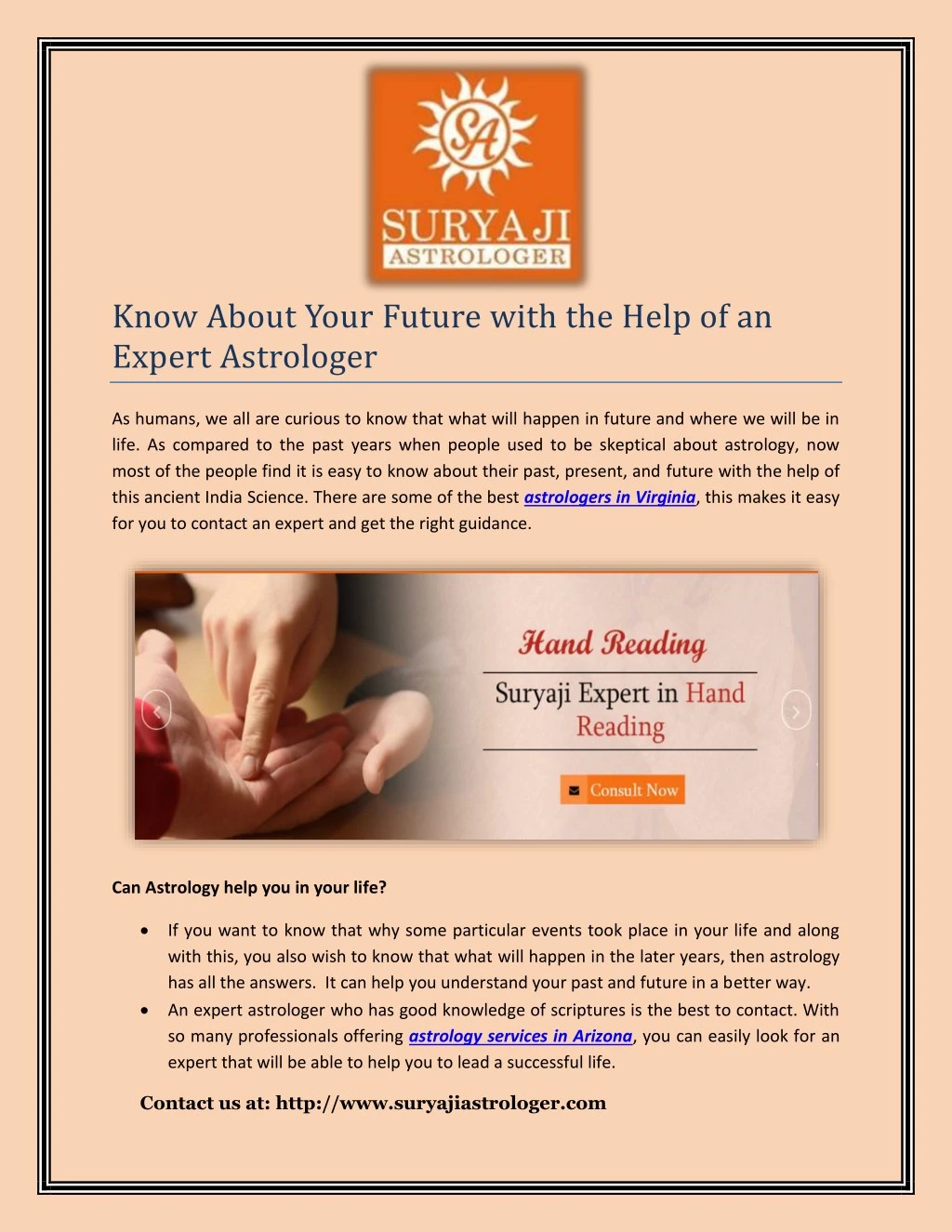 know about your future with the help of an expert