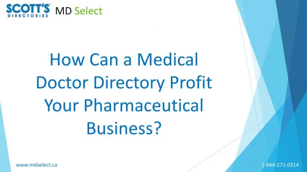 How Can a Medical Doctor Directory Profit Your Pharmaceutical Business?