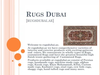 Rugs Dubai - slide 1