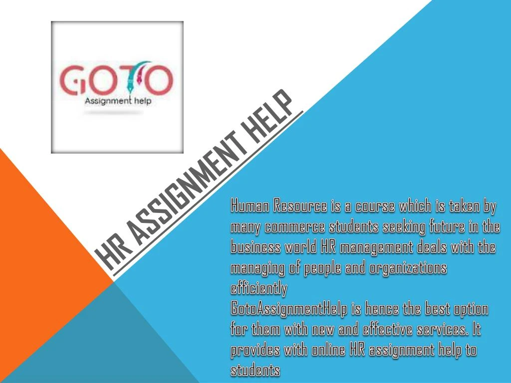 hr assignment help