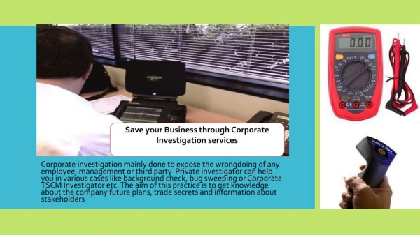 Save Your Business Through Corporate Investigation Services