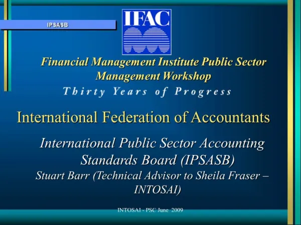 Financial Management Institute Public Sector Management Workshop