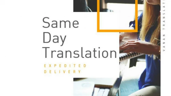 Sameday Translation services