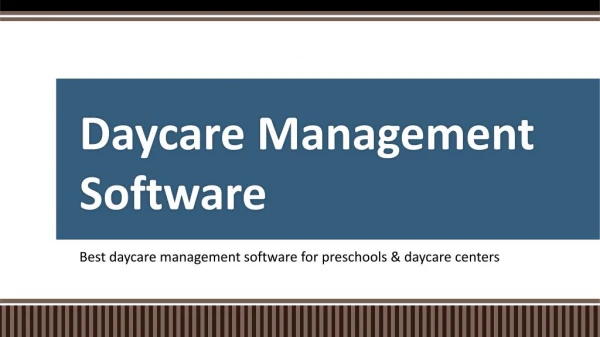 Professional Daycare Management Software and App