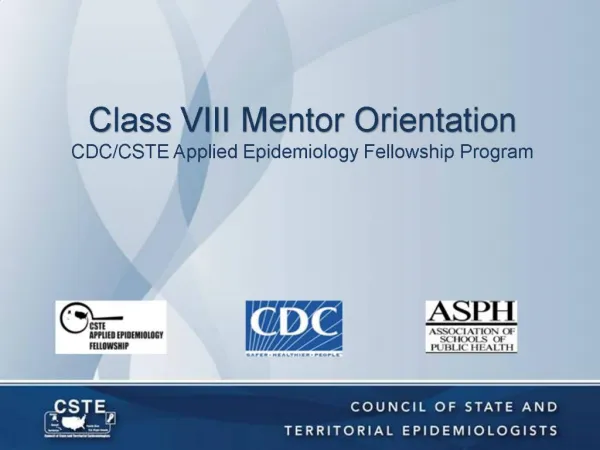 Class VIII Mentor Orientation CDC