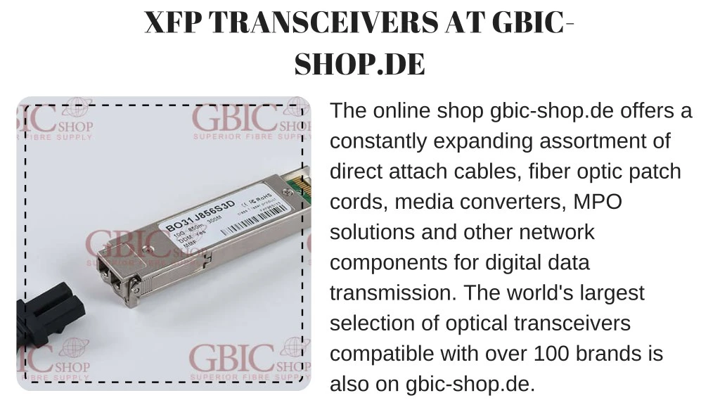 xfp transceivers at gbic shop de