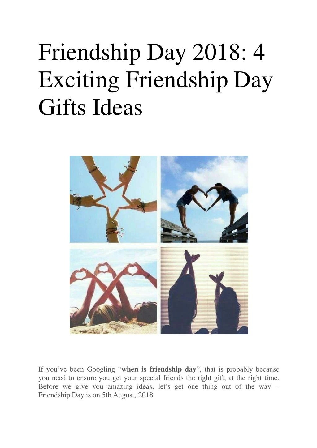 friendship day 2018 4 exciting friendship day gifts ideas
