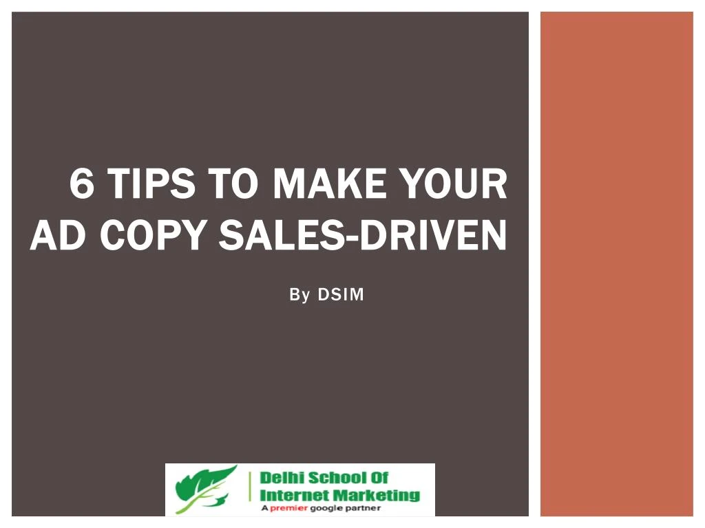 6 tips to make your ad copy sales driven