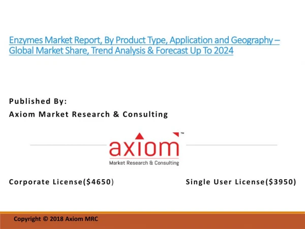 Enzymes Market 2024 - Opportunities, Challenges, Strategies, Industry Verticals and Forecasts