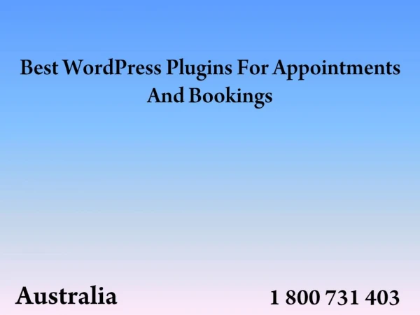 Best WordPress Plugins For Appointments And Bookings