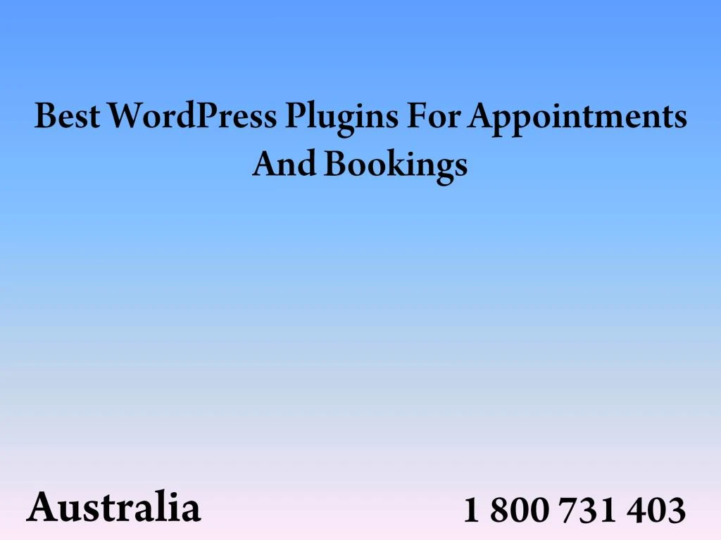 best wordpress plugins for appointments