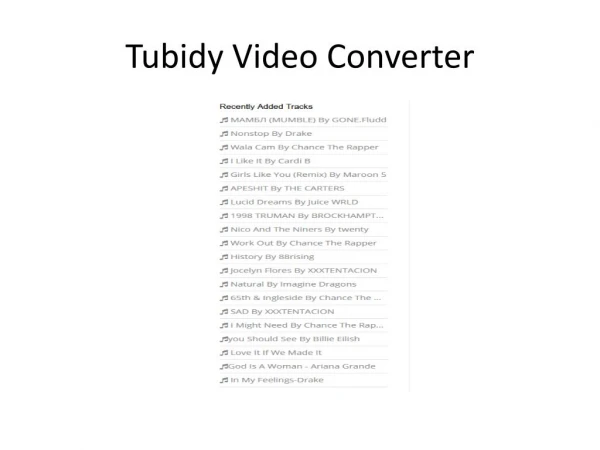 Tubidy Video Converter