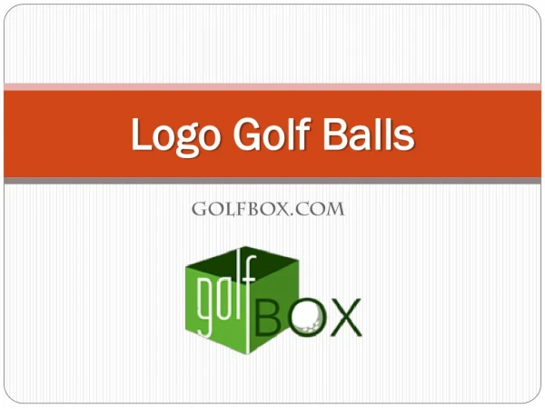 Logo Golf Balls - golfbox.com
