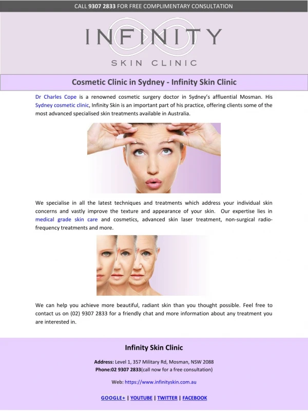 Cosmetic Clinic in Sydney - Infinity Skin Clinic