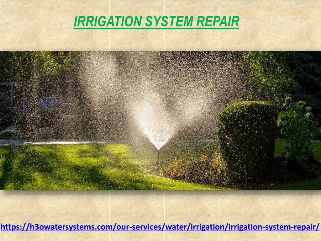 irrigation system repair
