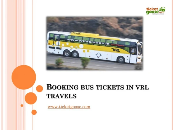Booking bus tickets in VRL Travels!