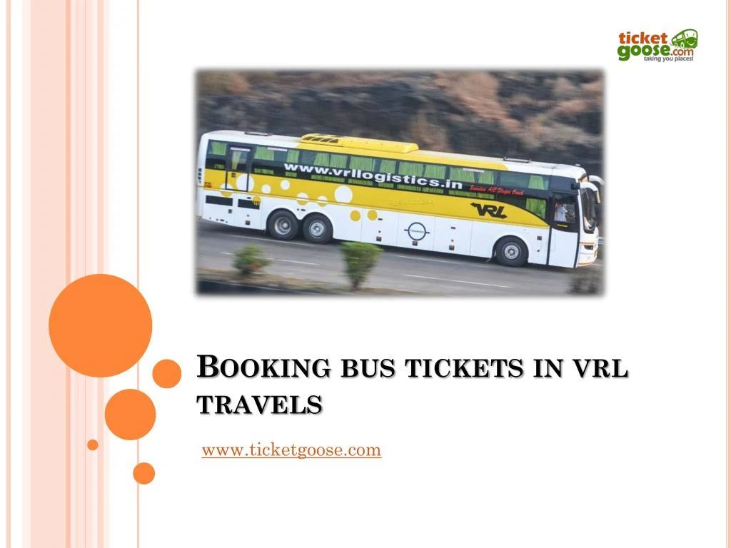 booking bus tickets in vrl travels