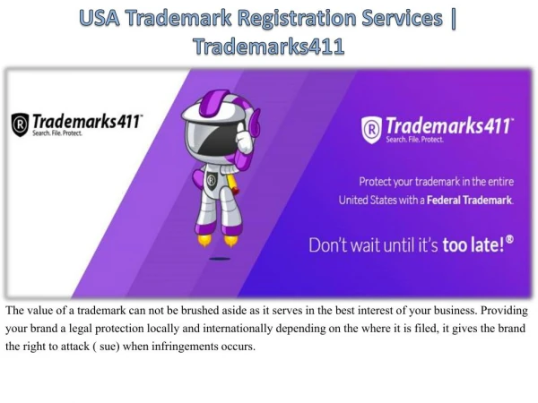 USA Trademark Registration Services | Trademarks411