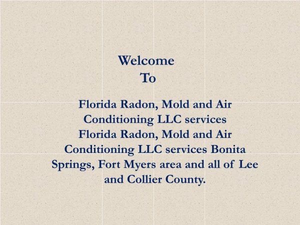 Radon Testing and Mitigation Naples FloridaÂ 