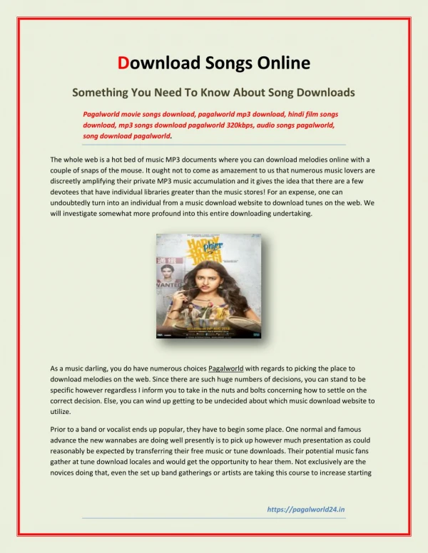 Download Songs Online - Something You Need To Know About Song Downloads