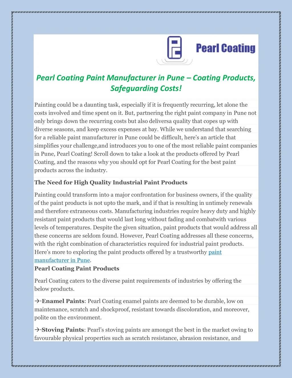 pearl coating paint manufacturer in pune coating