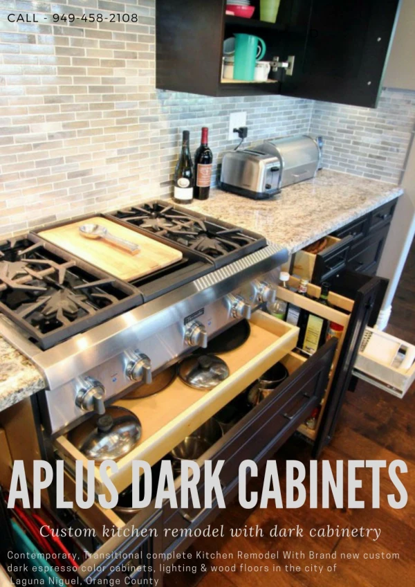 Aplus custom dark cabinets kitchen remodel