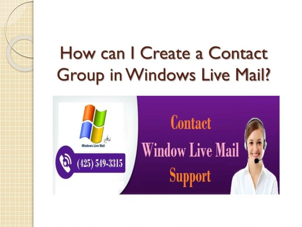 How can I Create a Contact Group in Windows Live Mail?