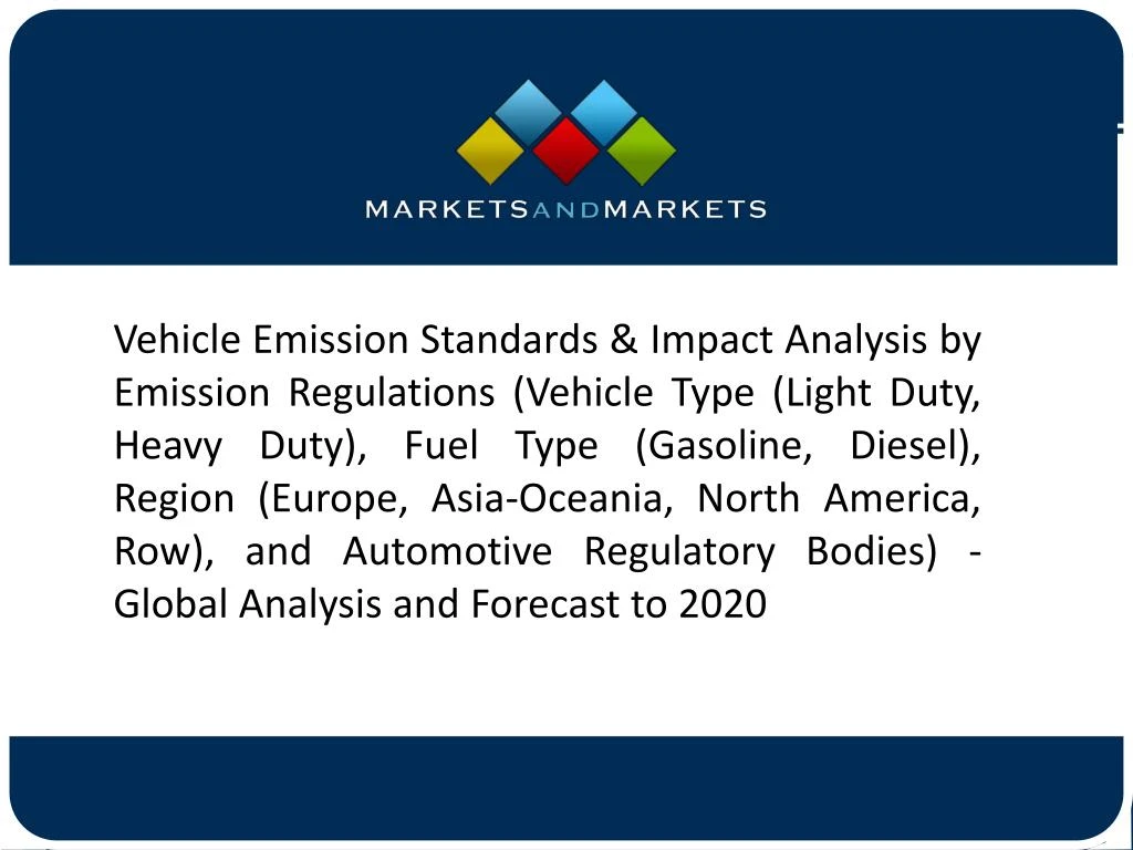 vehicle emission standards impact analysis