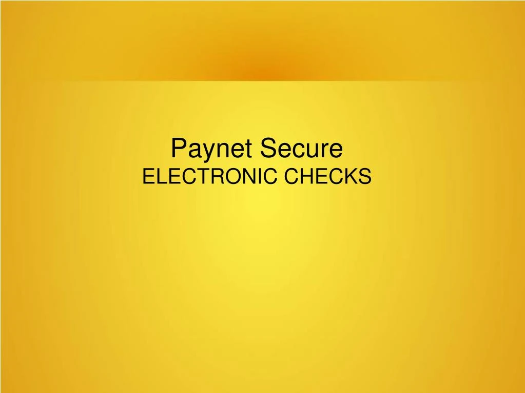 paynet secure electronic checks