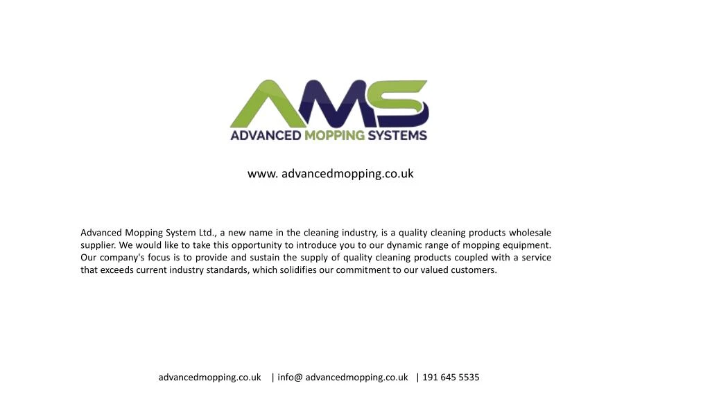 advancedmopping co uk info@ advancedmopping co uk 191 645 5535