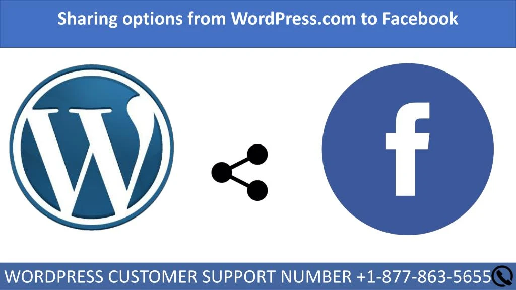 sharing options from wordpress com to facebook