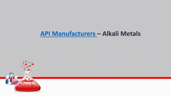 API manufacturers