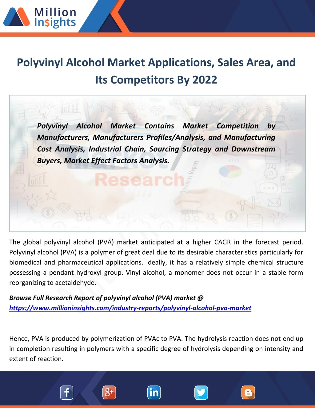 polyvinyl alcohol market applications sales area