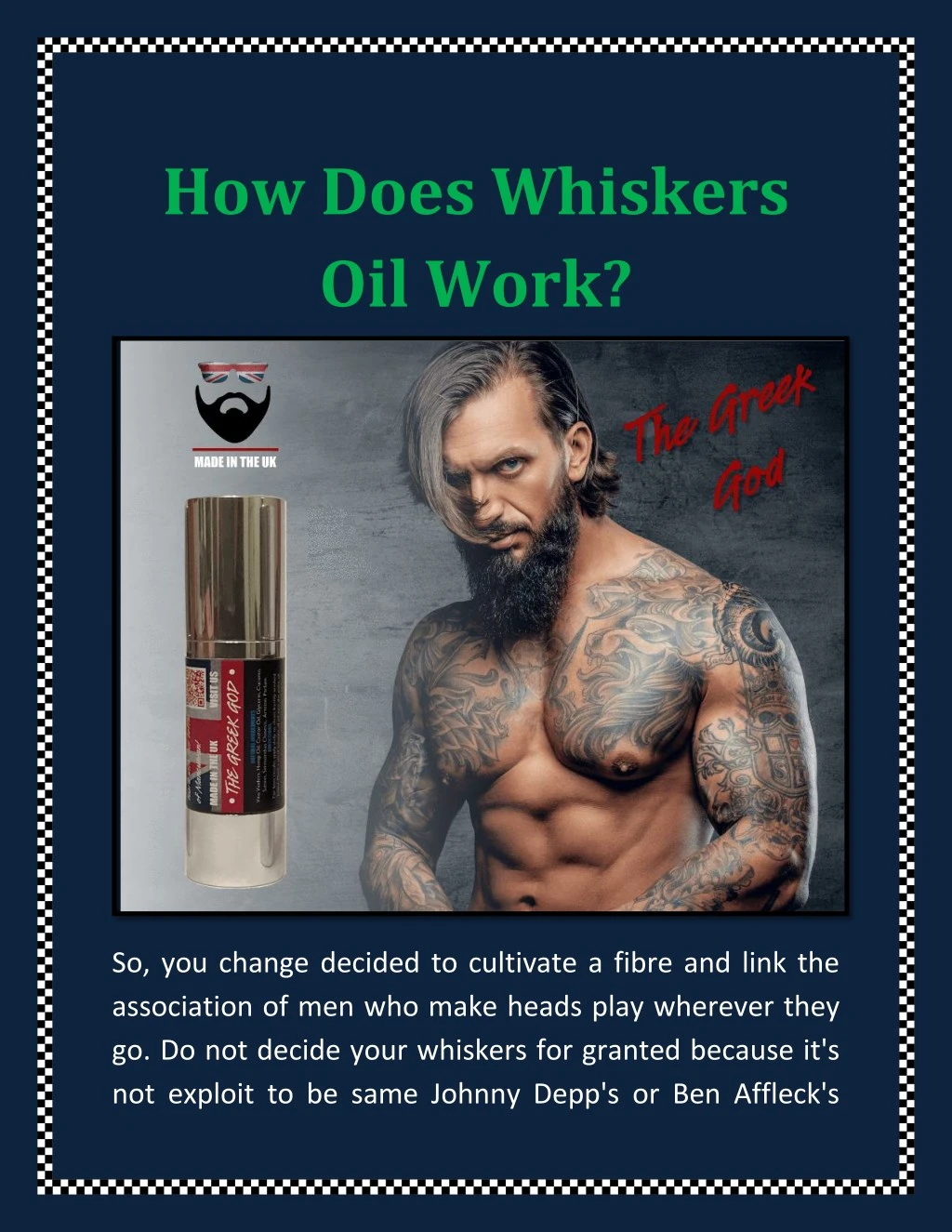 how does whiskers oil work