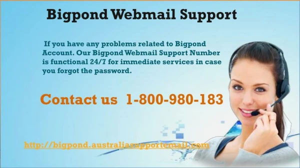 Bigpond Webmail Support | 1-800-980-183 | Setting Method