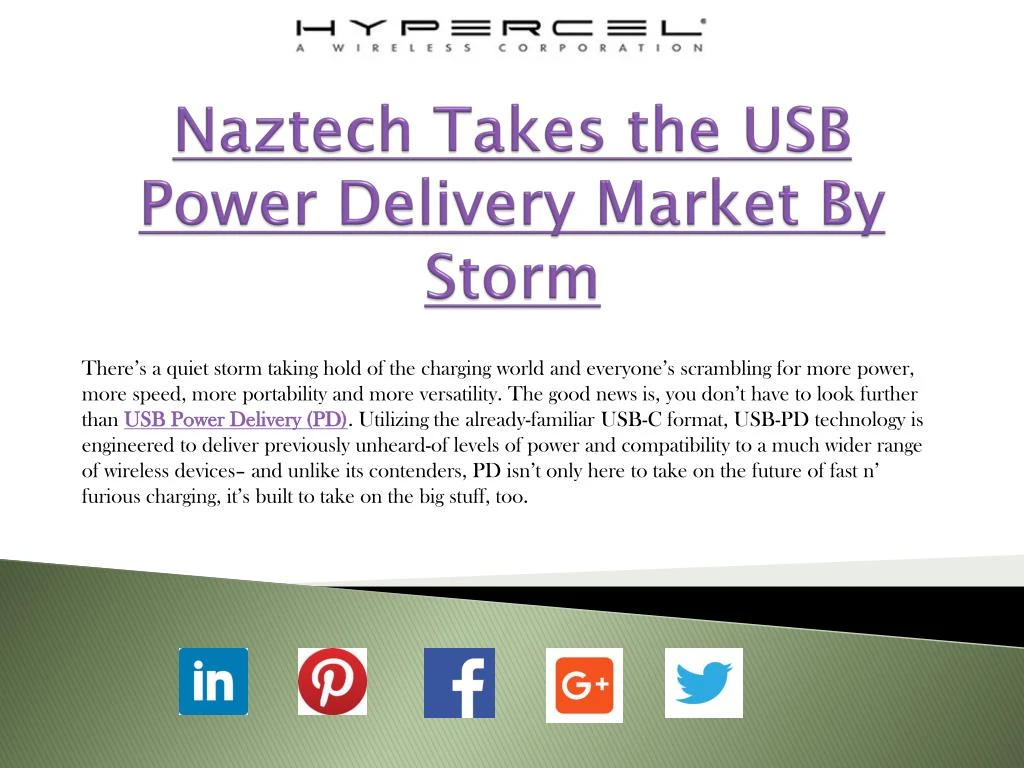 naztech takes the usb power delivery market by storm