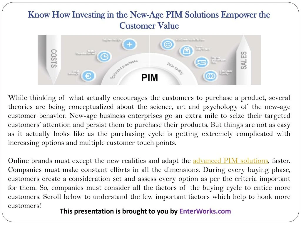 know how investing in the new age pim solutions
