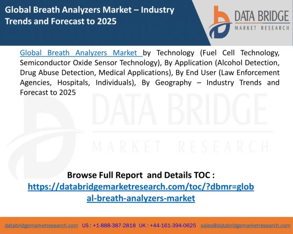 Global Breath Analyzers Market â€“ Industry Trends and Forecast to 2025