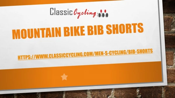Mountain Bike Bib Shorts