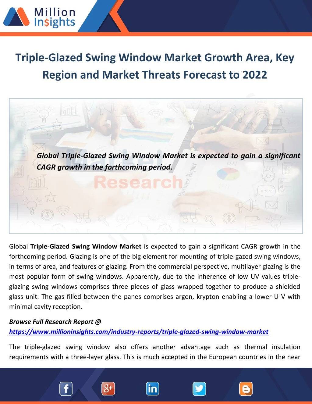 triple glazed swing window market growth area