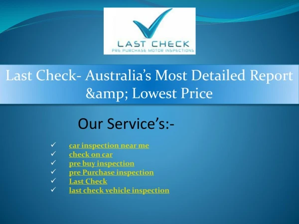 Last Check Australia s Most Detailed Report and Lowest Price