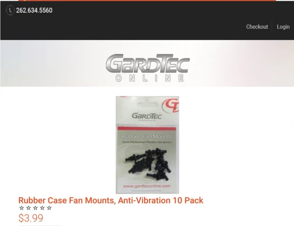 Rubber Case Fan Mounts, Anti-Vibration 10 Pack