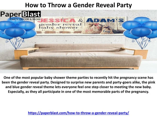 How to Throw a Gender Reveal Party