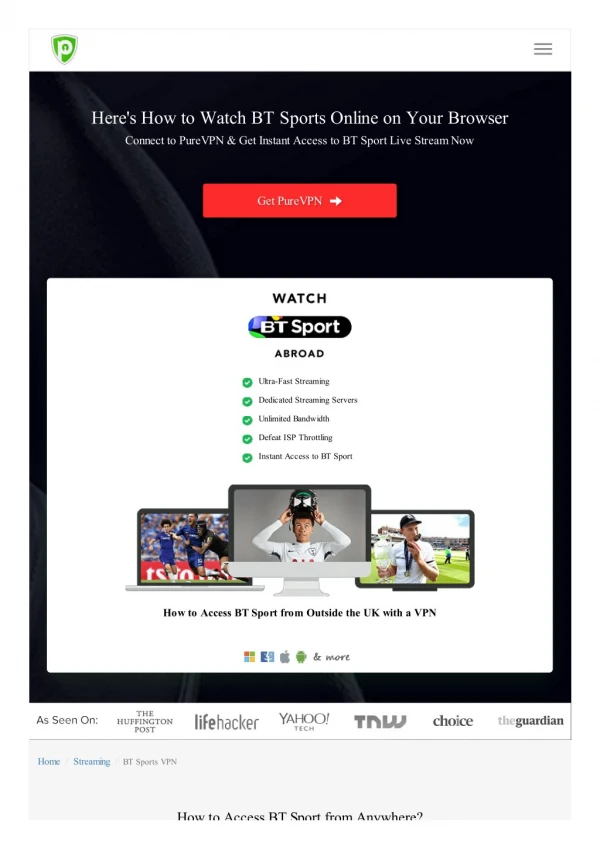 Here's How to Watch BT Sports Online on Your Browser