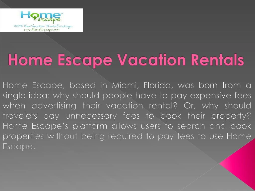 home escape vacation rentals