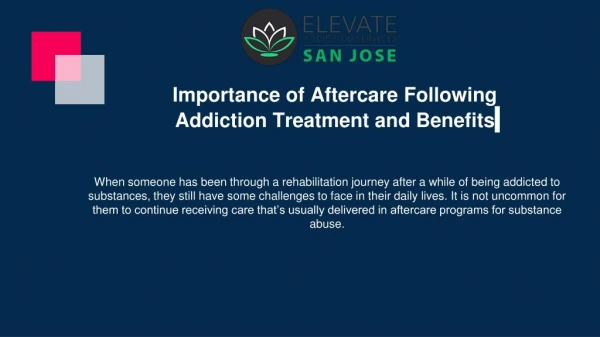 Importance of Aftercare Following Addiction Treatment and Benefits